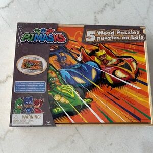 PJ Masks Colorful 5-Piece Wood Puzzle Set